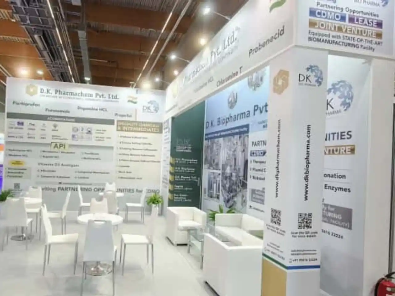DK Pharmachems exhibition stand