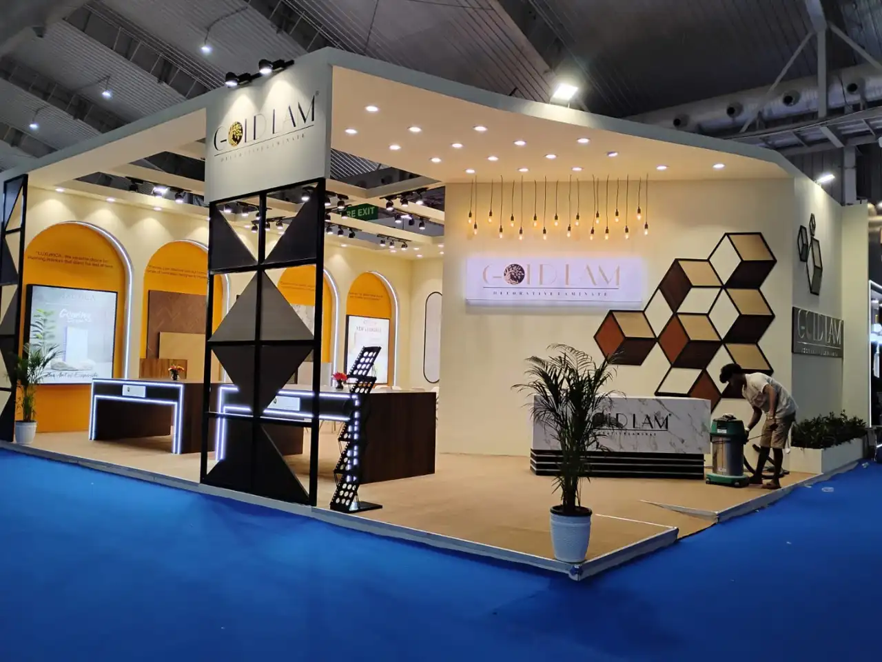 Gold laminate Exhibition Stall