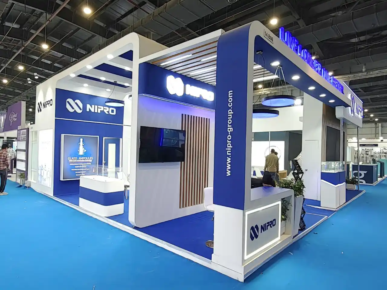 Nipro Pharma Packaging Exhibition stall design by The Propshop India