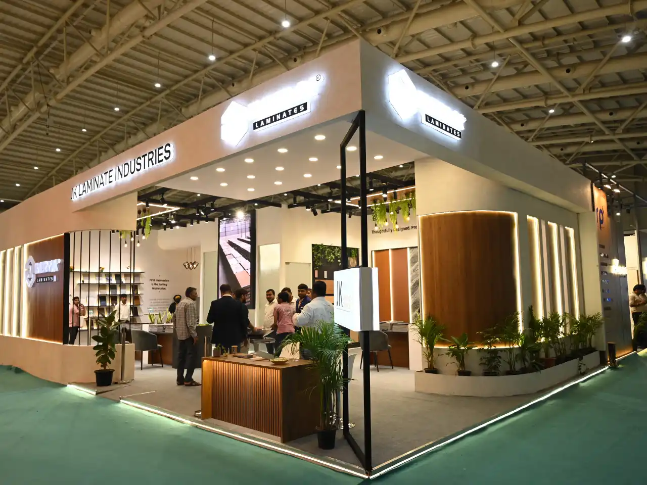 JK Laminate Industries Exhibition Stand - Indiawood Exhibition 2026 - 100 Sqmtr