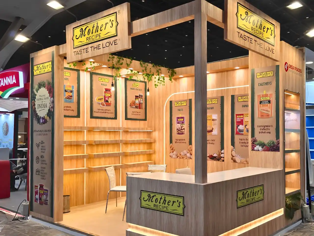Custom food processing machinery exhibition stand by Propshop India