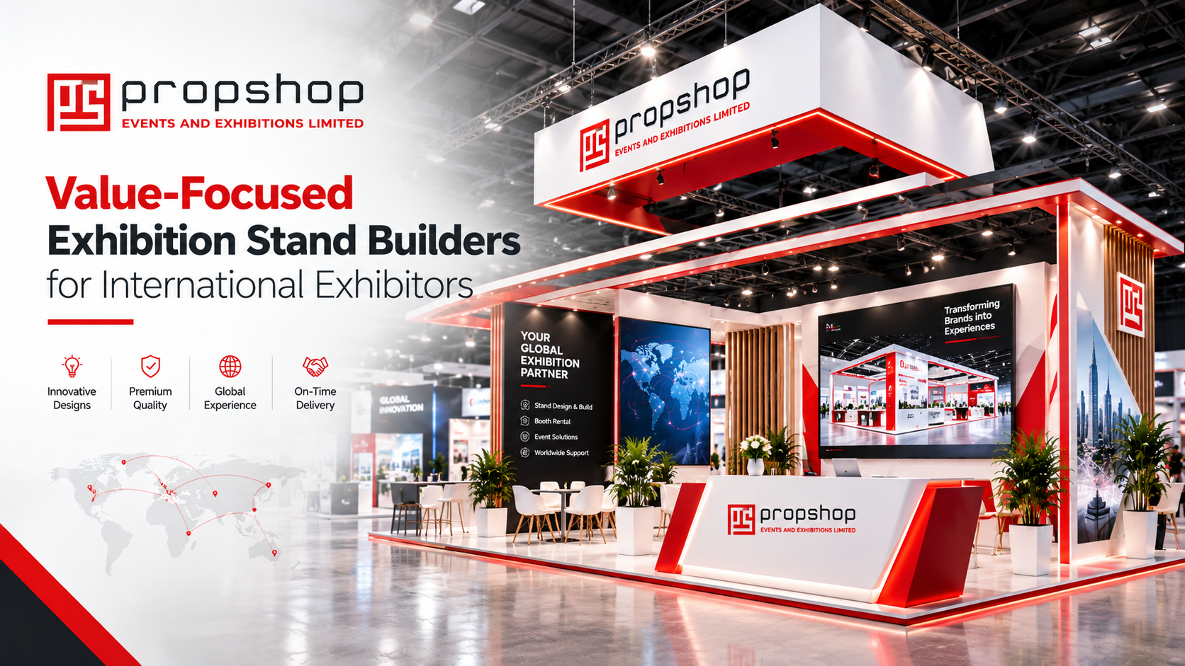 Value-focused exhibition stand builders for international exhibitors by Propshop