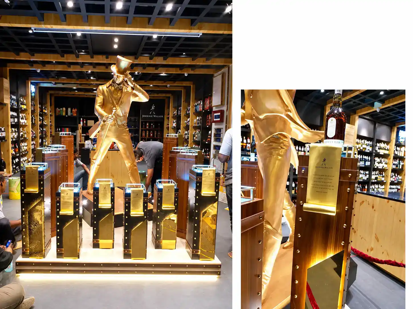 Johnnie Walker plinth installation, World of Wines, Mumbai