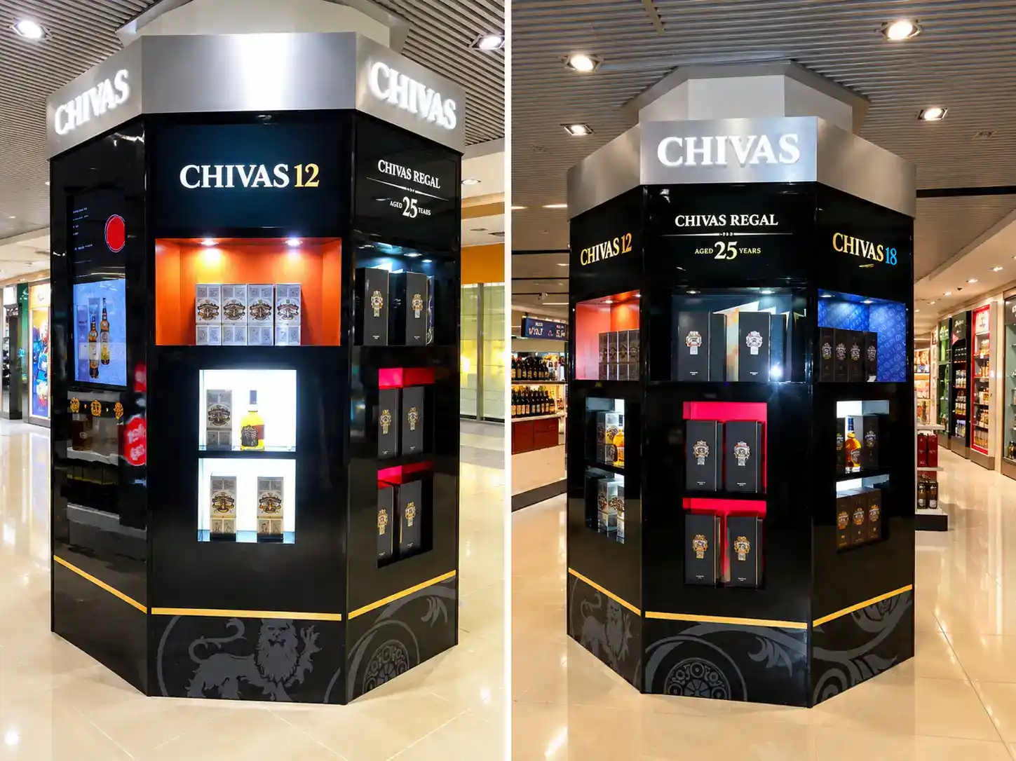 Chivas pillar display