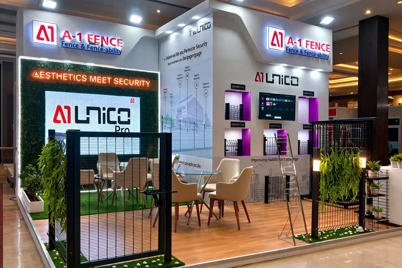 Custom exhibition stall design and fabrication by Propshop India